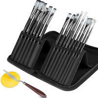 Без бренда «Набор кистей для рисования в чехле, премиум набор (15 нейлоновых кистей, 1 мастихин)» в Архангельске  в интернет-магазине  Без бренда «Набор кистей для рисования в чехле, премиум набор (15 нейлоновых кистей, 1 мастихин)» в Архангельске