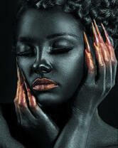 Без бренда «Коробка 20 шт: Портрет с золотыми ногтями» в Архангельске 