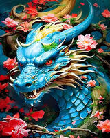 Без бренда «Коробка 20 шт: Бирюзовый дракон среди цветов» в Архангельске 