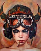 Без бренда «Девушка в шлеме с сигаретой» в Архангельске 