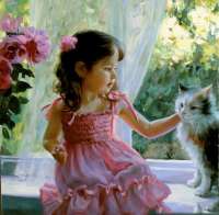 Без бренда «Девочка с кошкой на подоконнике» в Архангельске  в интернет-магазине  Без бренда «Девочка с кошкой на подоконнике» в Архангельске