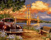 Без бренда «Американский автомобиль на фоне моста через залив» в Архангельске 