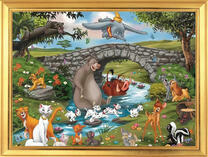 Весёлые герои Диснея на одной картине