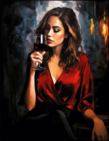 Без бренда «Девушка в красном платье с бокалом вина» в Архангельске 