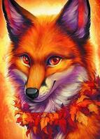 Без бренда «Хитрая лиса с осенним венком» в Архангельске  в интернет-магазине  Без бренда «Хитрая лиса с осенним венком» в Архангельске