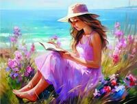 Без бренда «Девочка читает на берегу» в Архангельске  в интернет-магазине  Без бренда «Девочка читает на берегу» в Архангельске